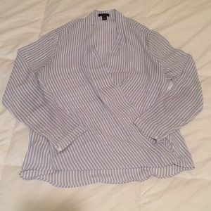 ANN TAYLOR FAUX WRAP BLOUSE